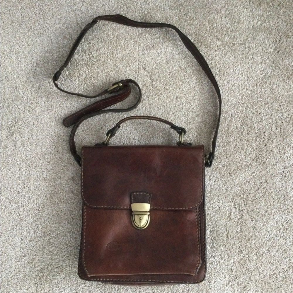 ALDO genuine leather brown satchel 9x9 3/4